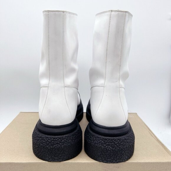 Stuart Weitzman Charli Sportlift Zip Womens Platform Mid calf Boots White US 9.5 - Picture 9 of 14